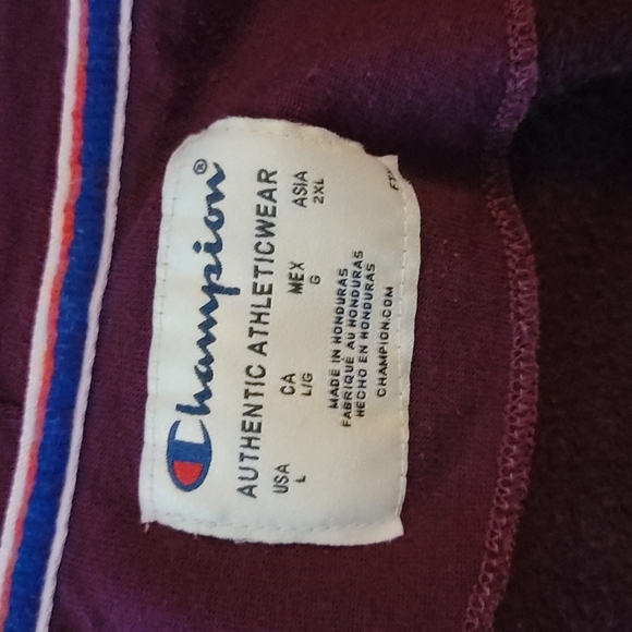 Champion Full Zip Hoodie Large Purple - Picture 2 of 6